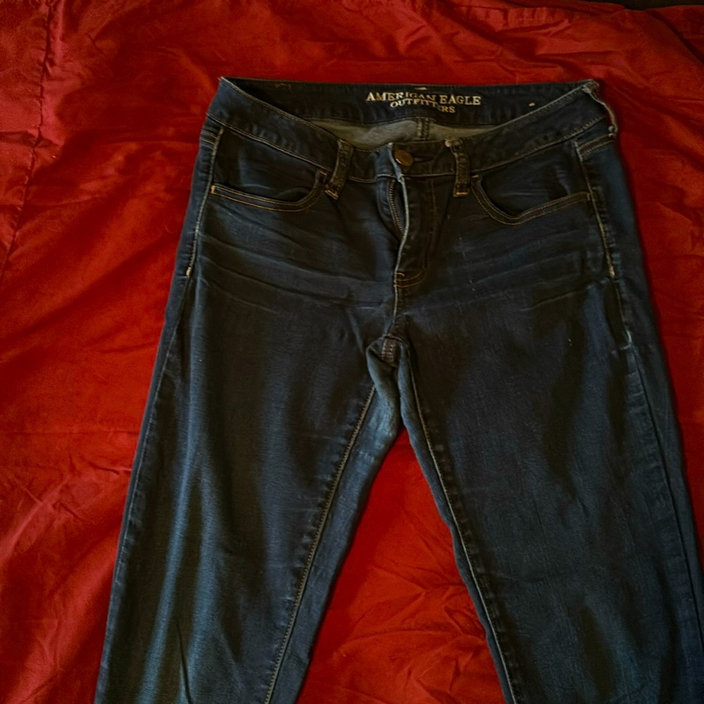 Women’s American Eagle Outfitters Blue Jeggings Super Stretch